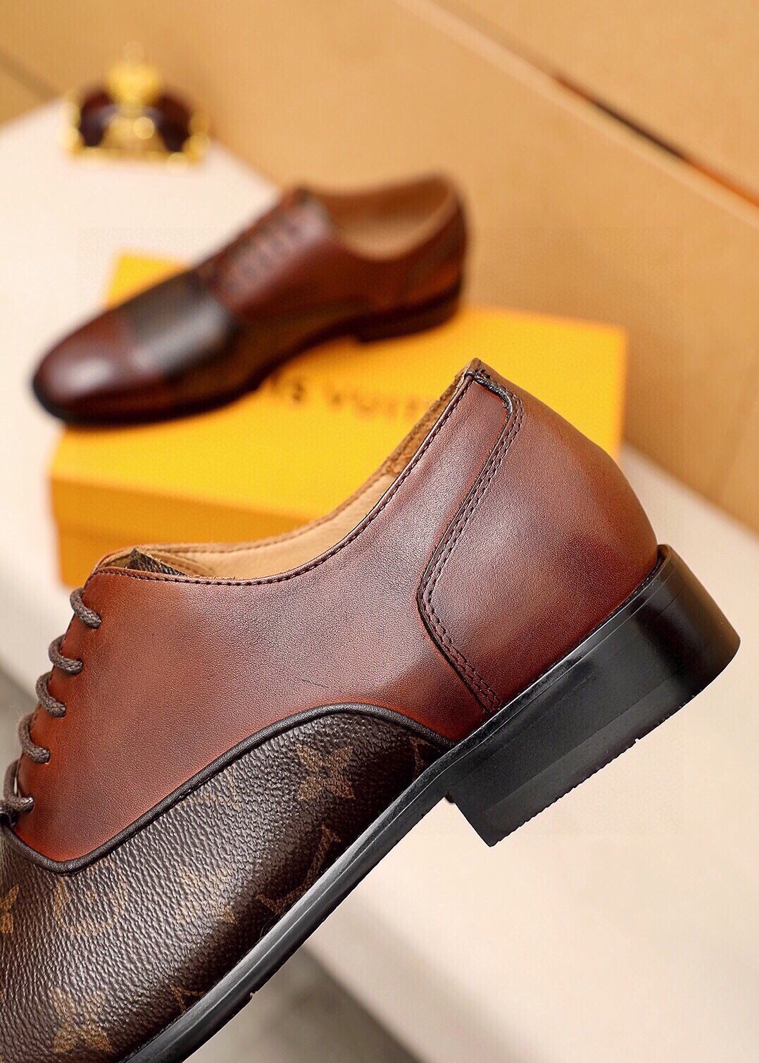 Louis Vuitton Monogram Lace-Up Dress Shoes — side