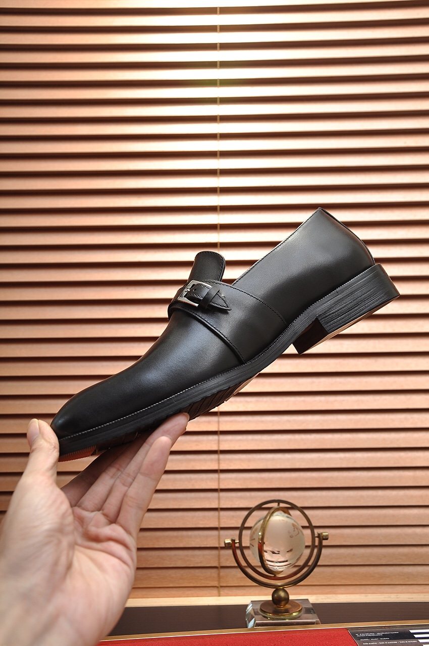 Hermès Black Buckle Loafers — model