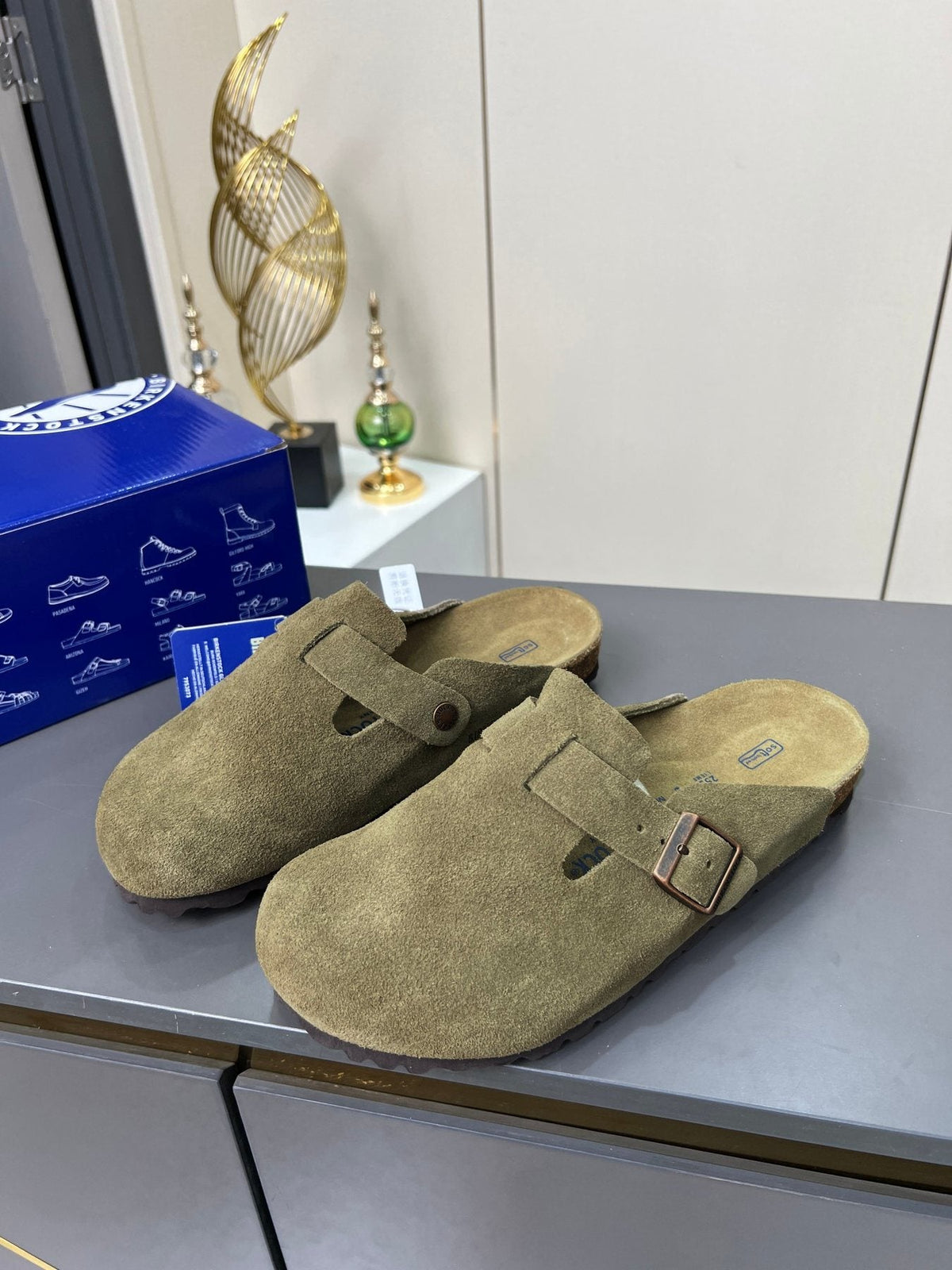 Birkenstock Closed-Toe Buckle Clogs — front