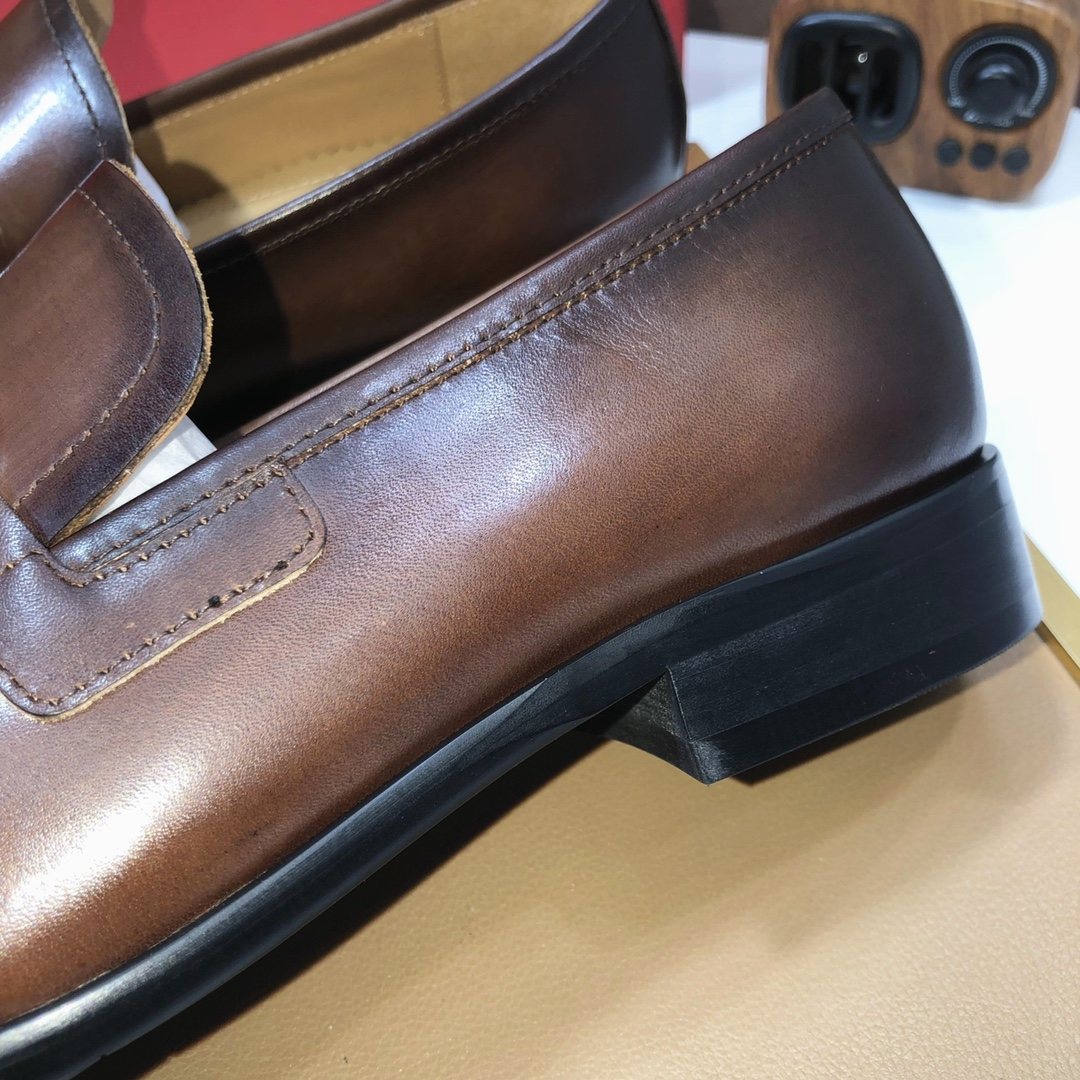 Ferragamo Horsebit Leather Loafers — detail