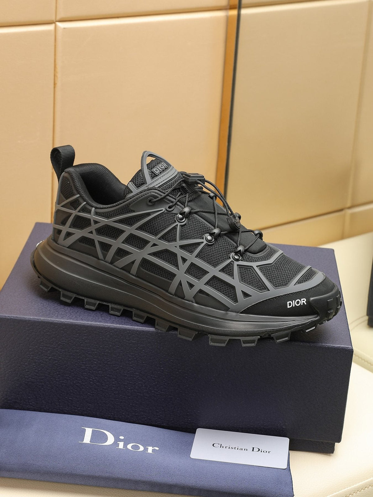 Dior B31 Runner White and Light Gray Sneakers — front