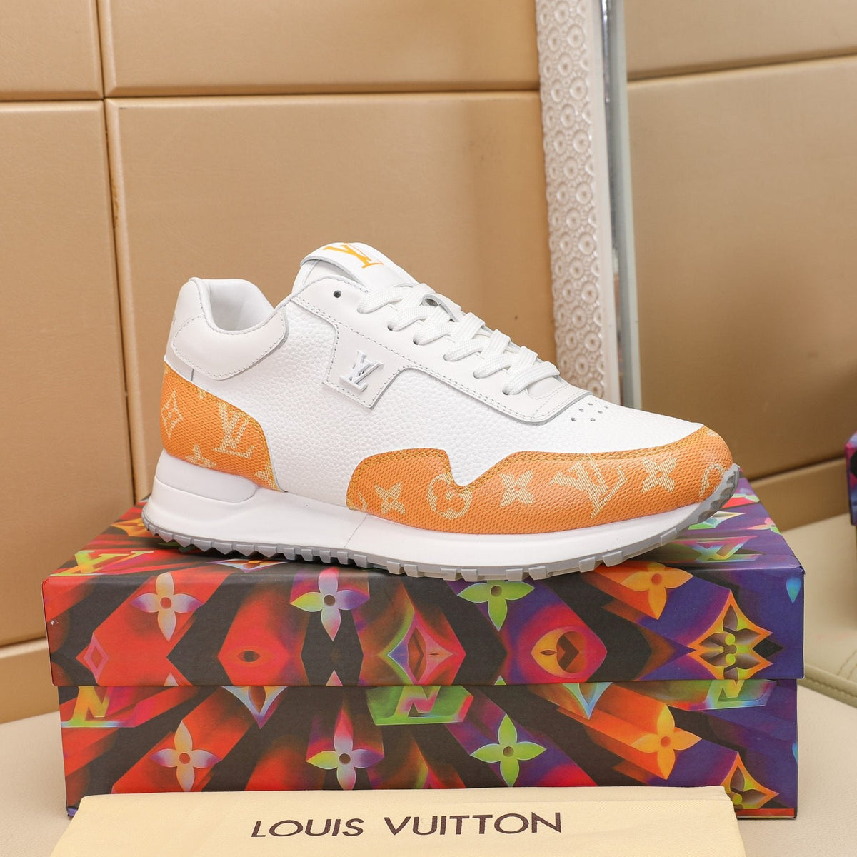 Louis Vuitton Run Away Monogram Sneakers — front