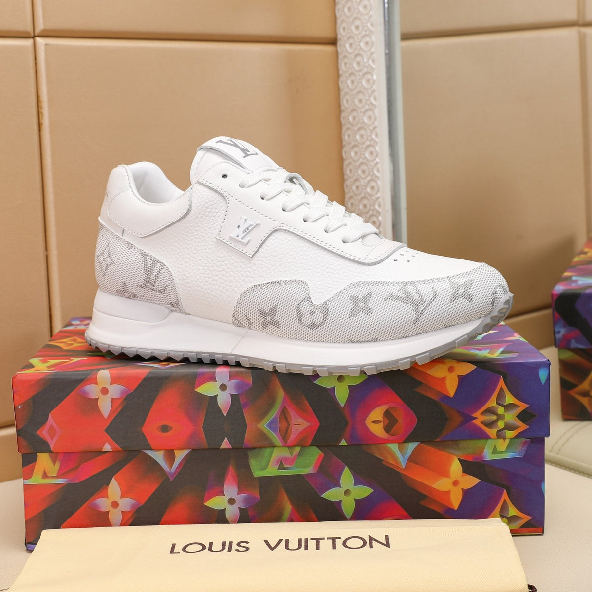 Louis Vuitton Run Away Monogram Sneakers — front
