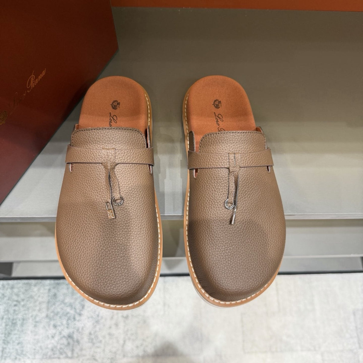 Textured Tassel Mule Loafers — hero