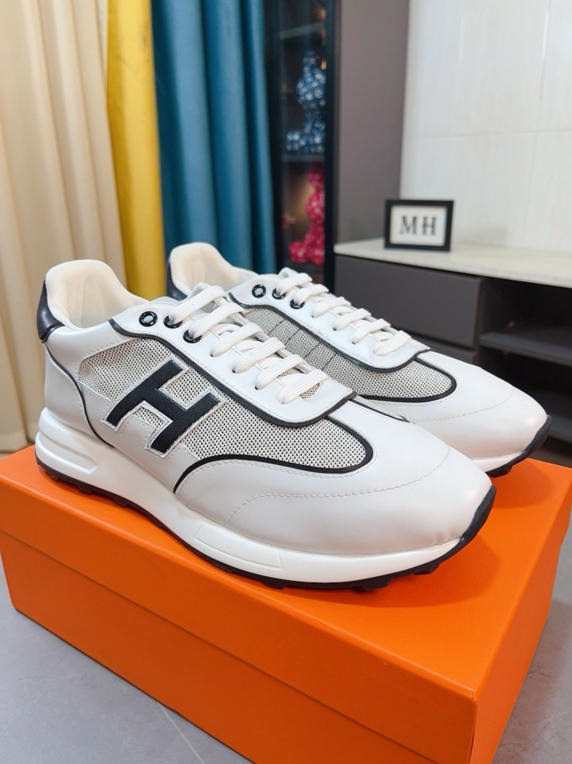 Hermès H-Overlay Low-Top Sneakers — front