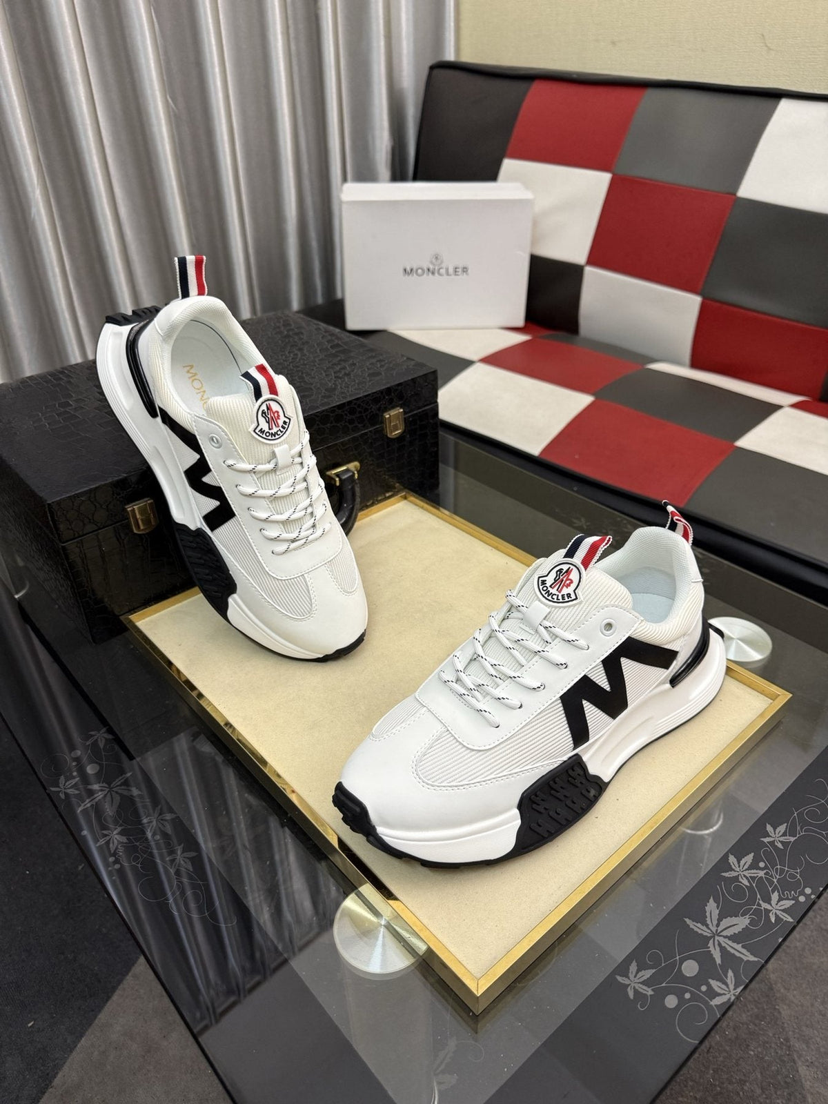 MONCLER Color-Block Low-Top Sneakers — side