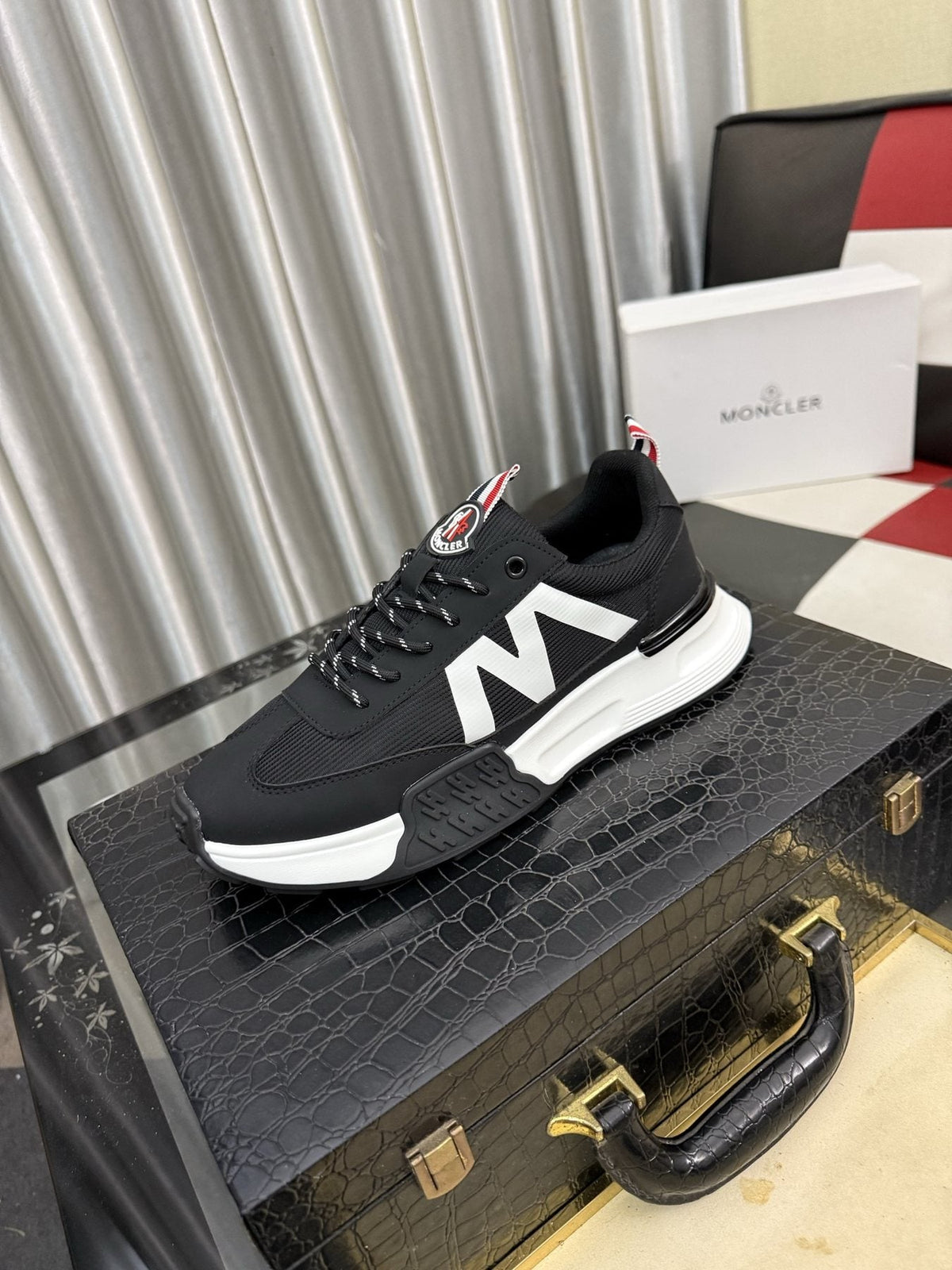 MONCLER Color-Block Low-Top Sneakers — front