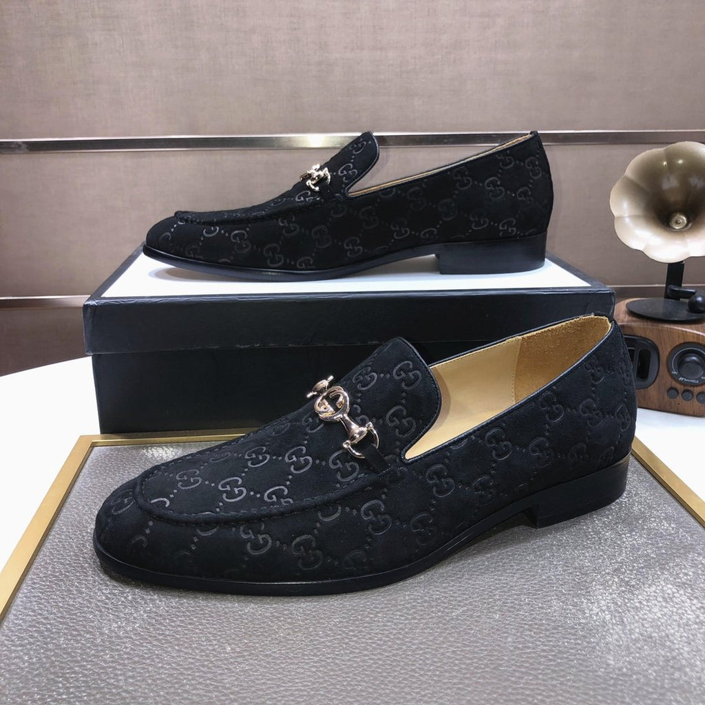 Gucci Patterned Bit Loafers — side