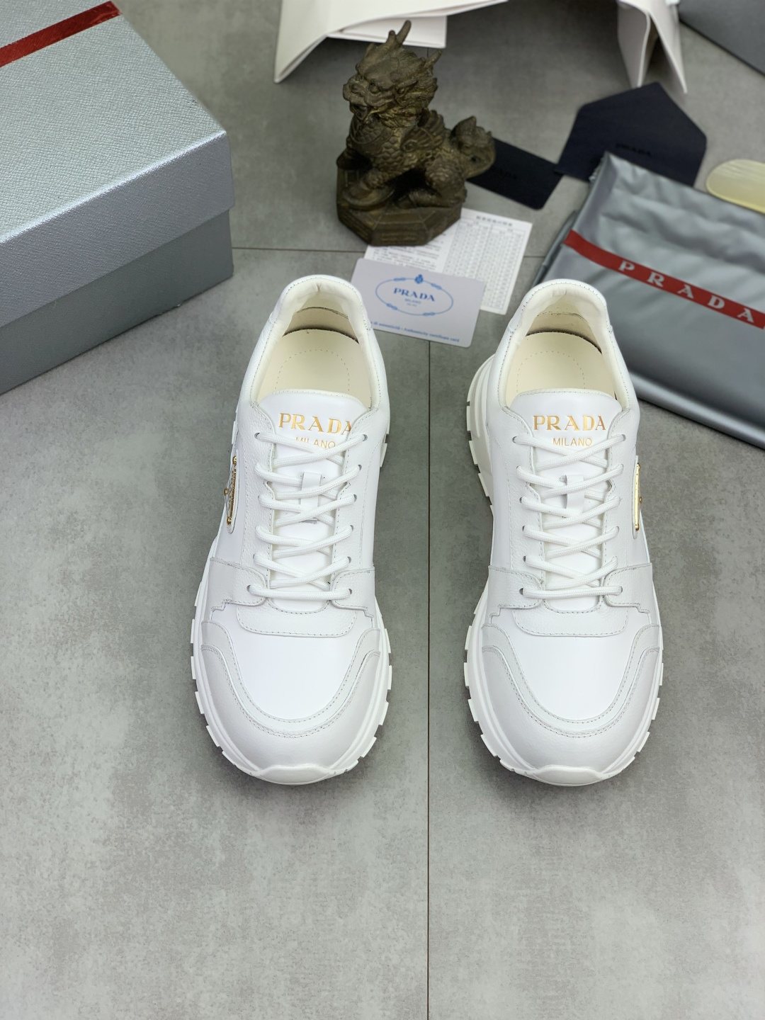 Prada Black Low-Top Sneakers — front