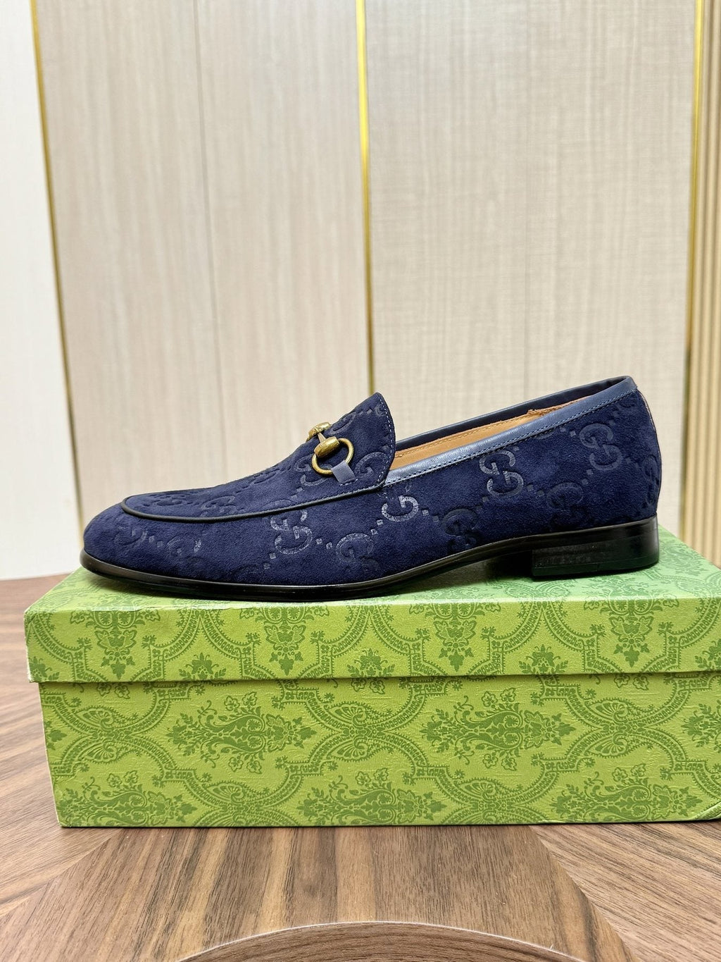 Gucci Horsebit Monogram Loafers — side