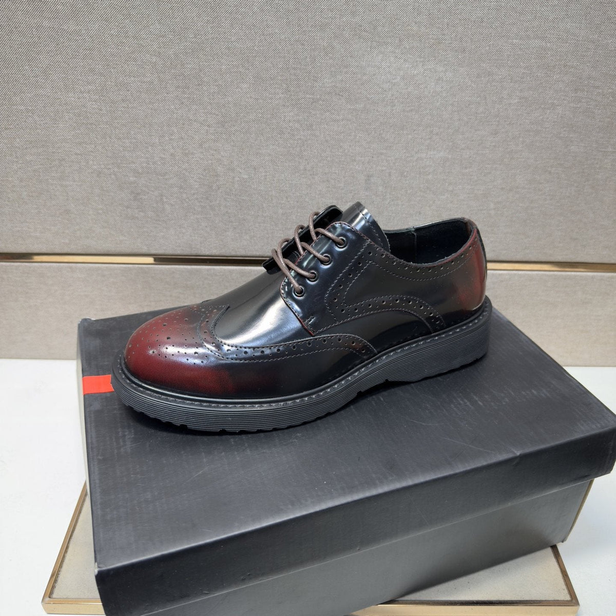 Prada Wingtip Lace-Up Shoes — front