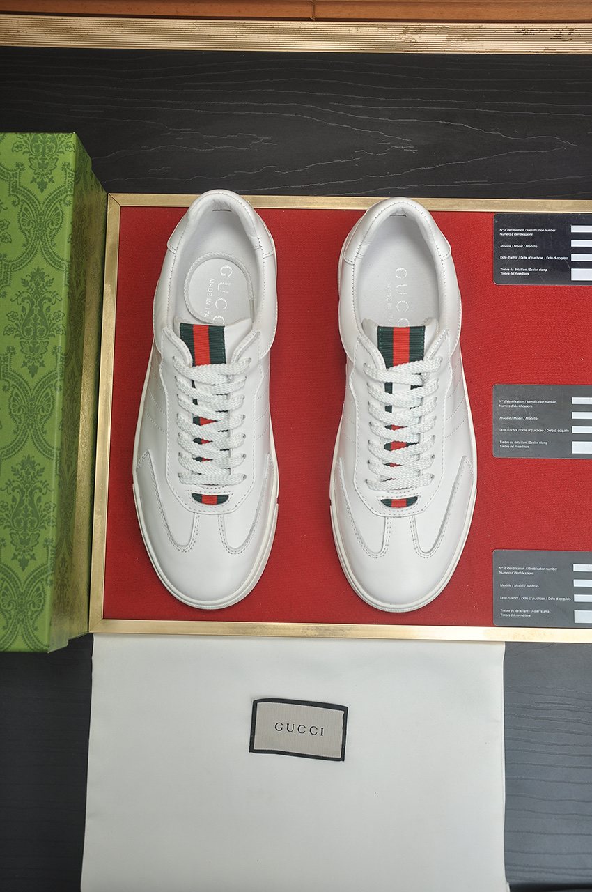 Gucci Web Stripe Low-Top Sneakers — front