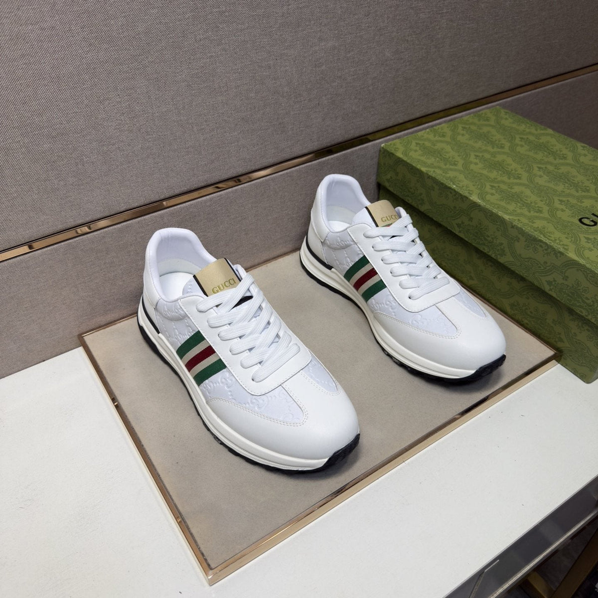 Gucci Striped Low-Top Sneakers — front
