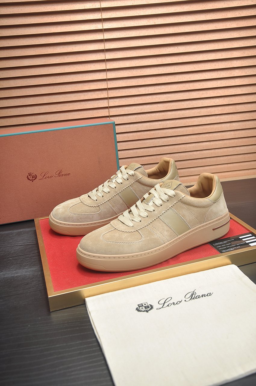 Loro Piana Low-Top Lace-Up Sneakers — hero