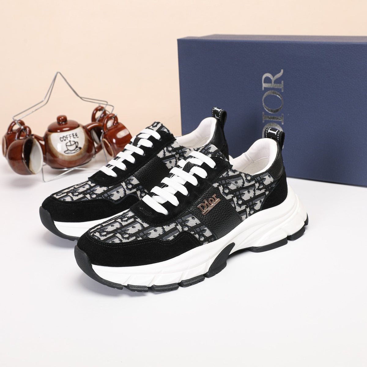 Dior Patterned Low-Top Sneakers — front