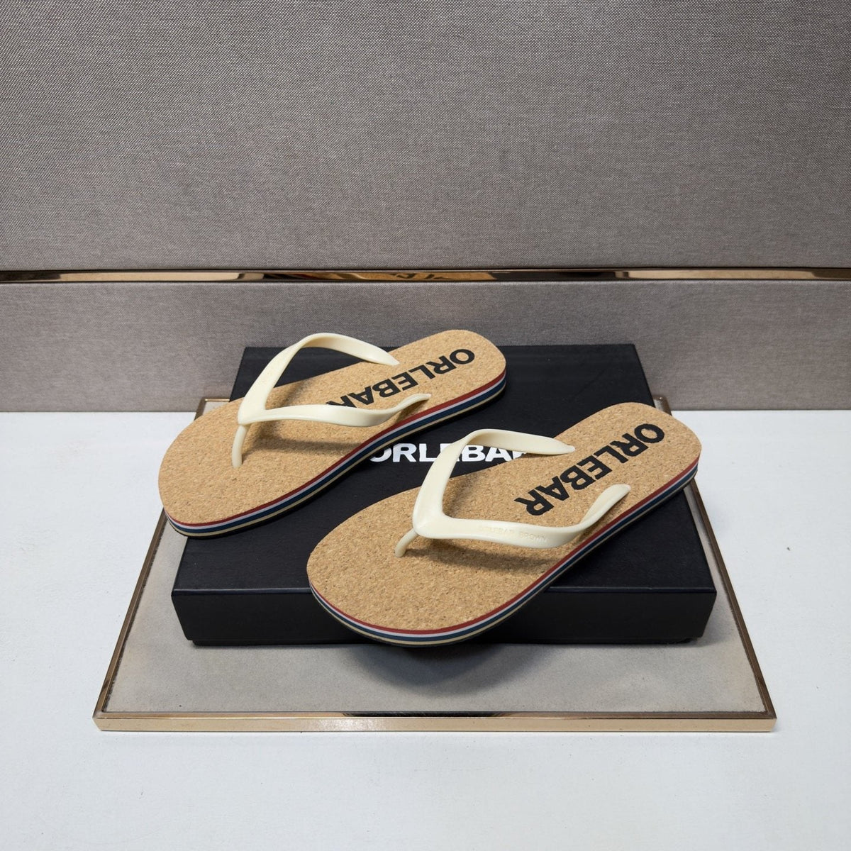 ORLEBAR Branded Strap Flip-Flops — front