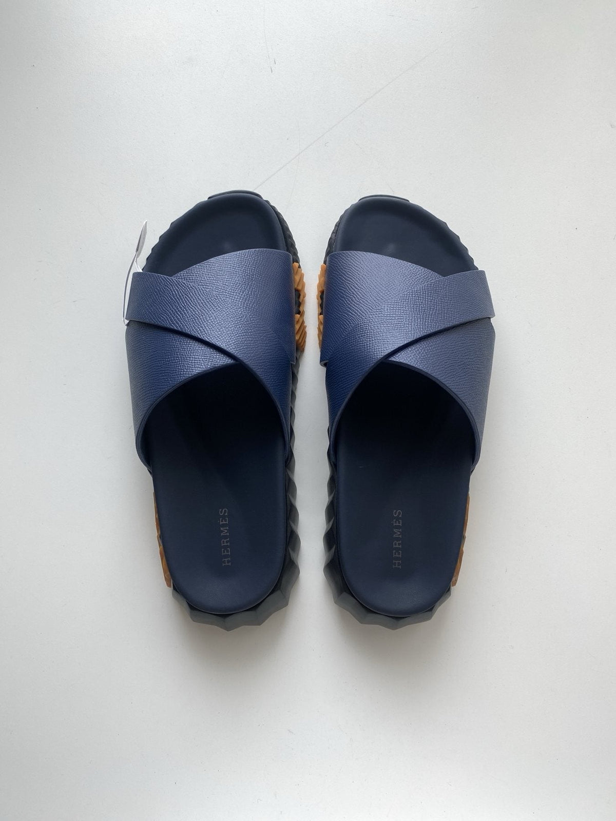 Hermès Cross-Strap Slide Sandals — front