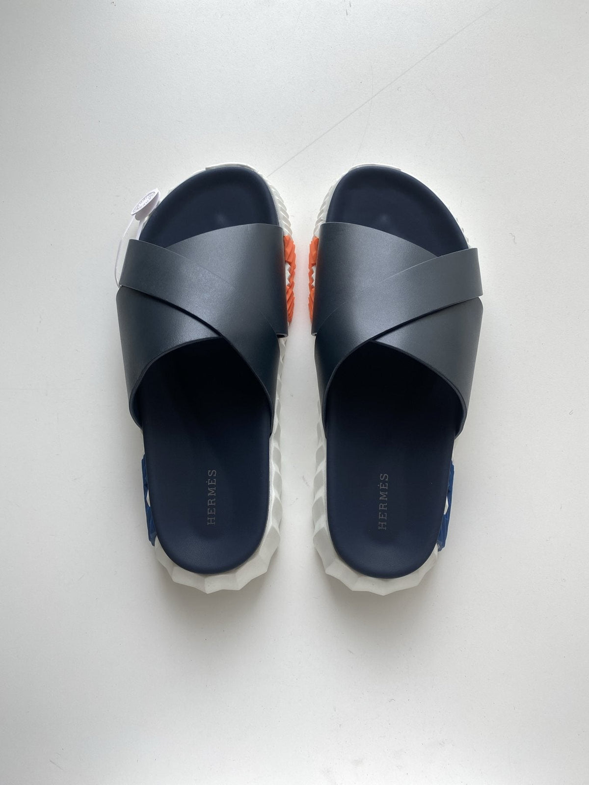 Hermès Cross-Strap Slide Sandals — front