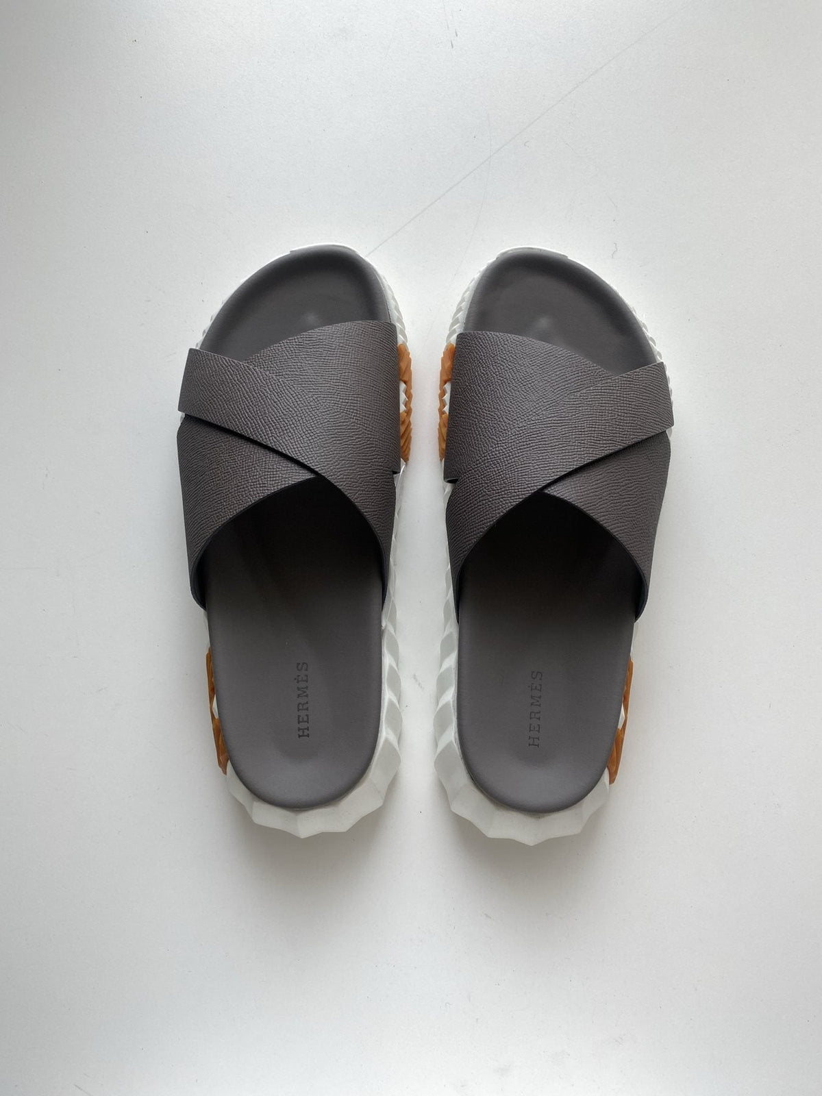 Hermès Cross-Strap Slide Sandals — front