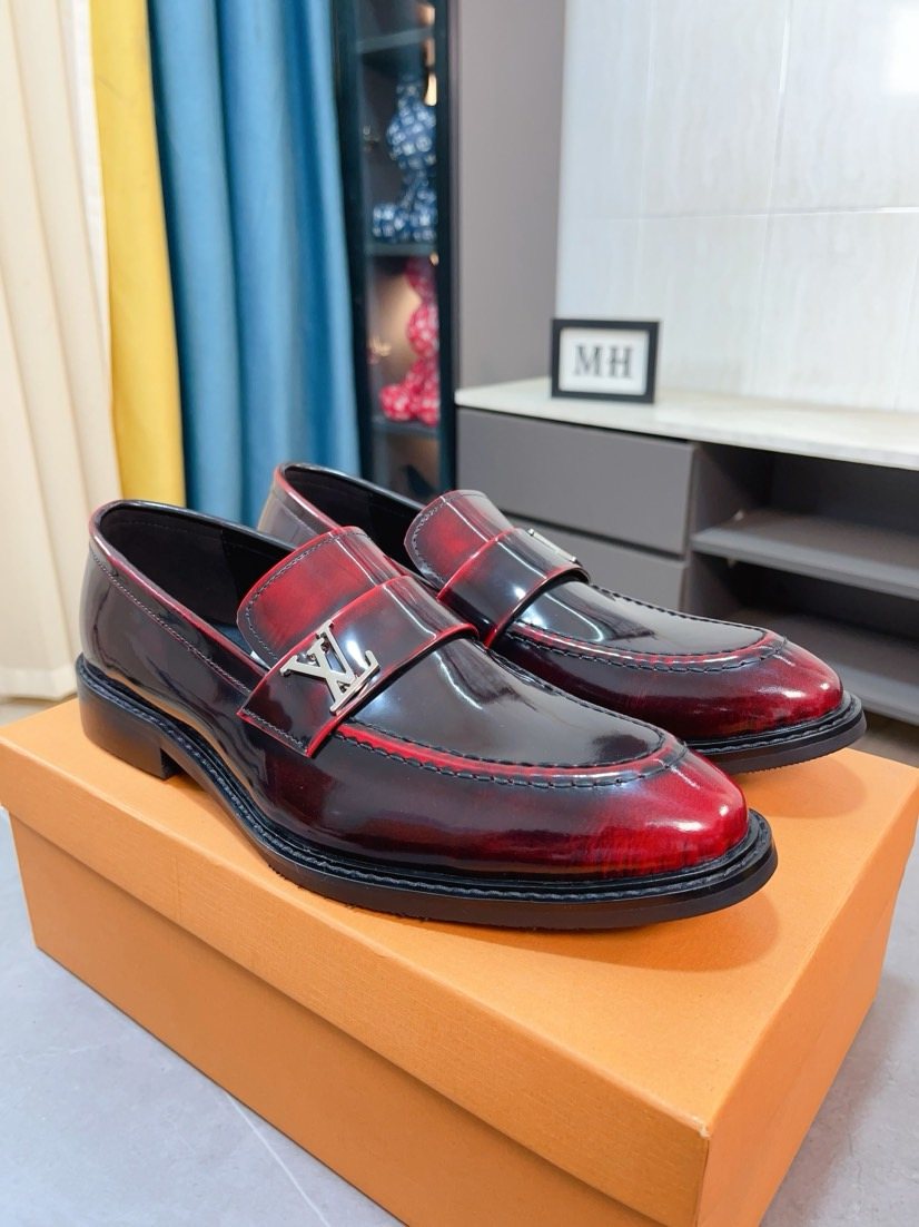 Louis Vuitton Textured Hardware Loafers — front