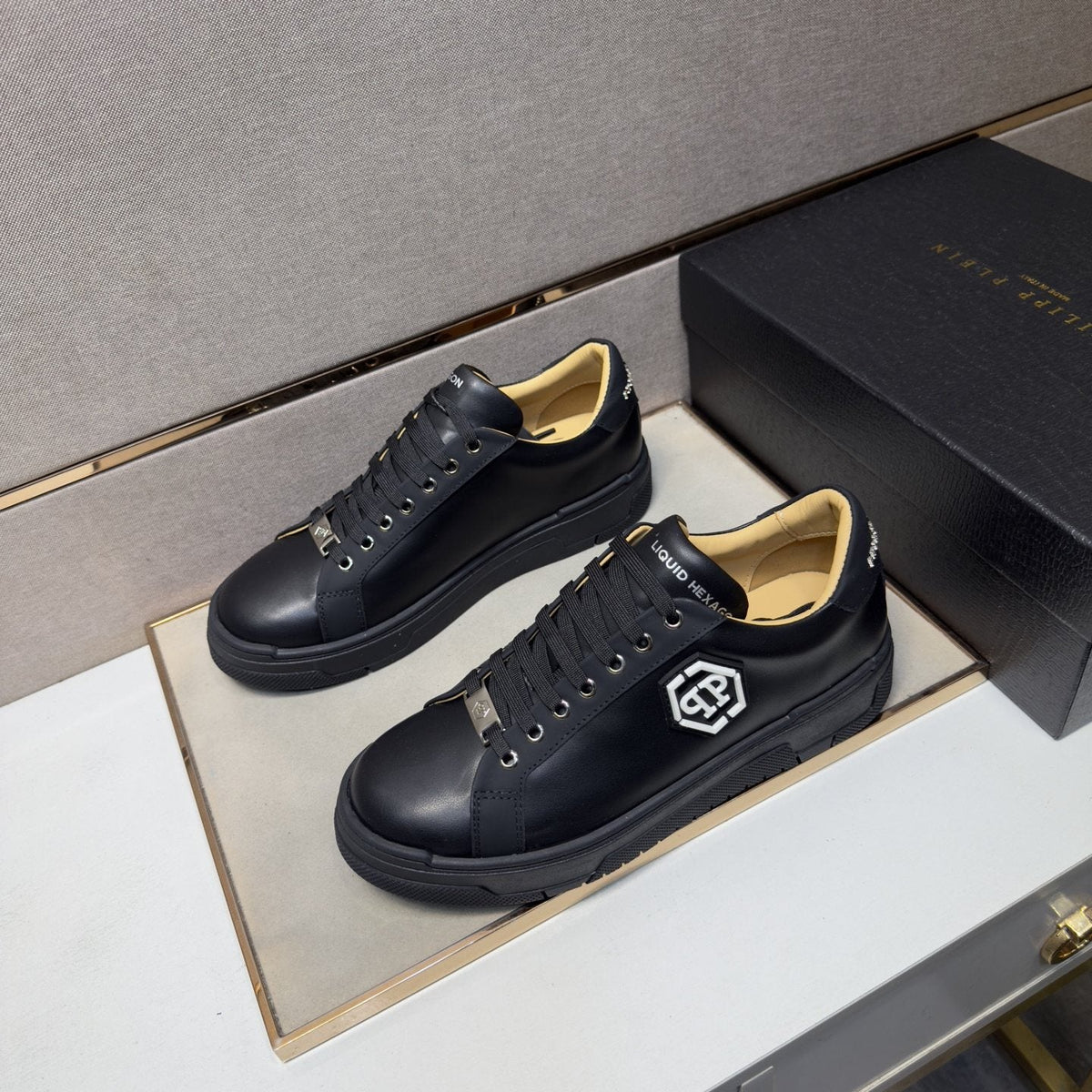 Philipp Plein Hexagon Emblem Sneakers — front