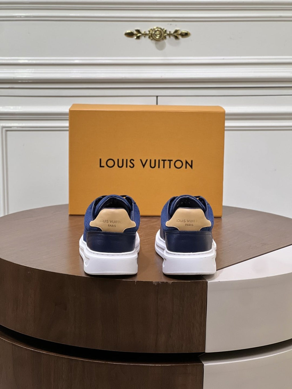 Louis Vuitton Textured Low-Top Sneakers — back