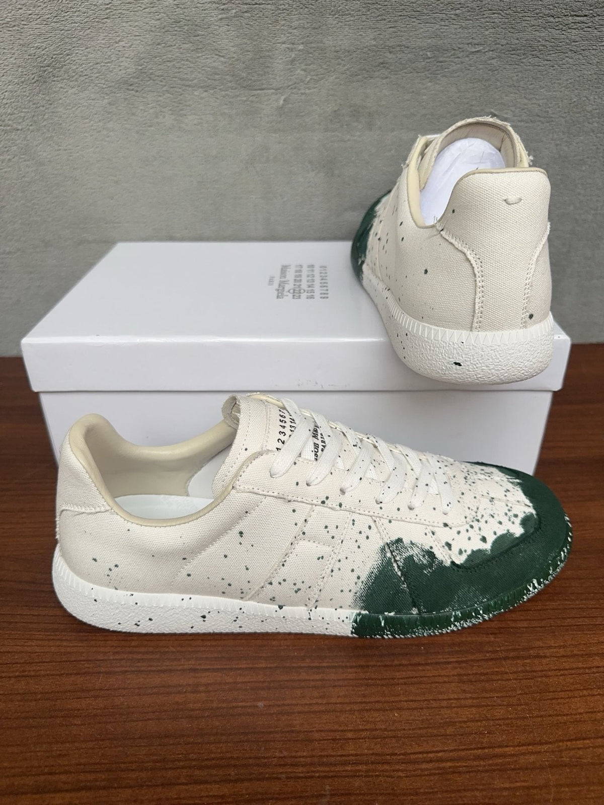 Maison Margiela Painted-Toe Low-Top Sneakers — front