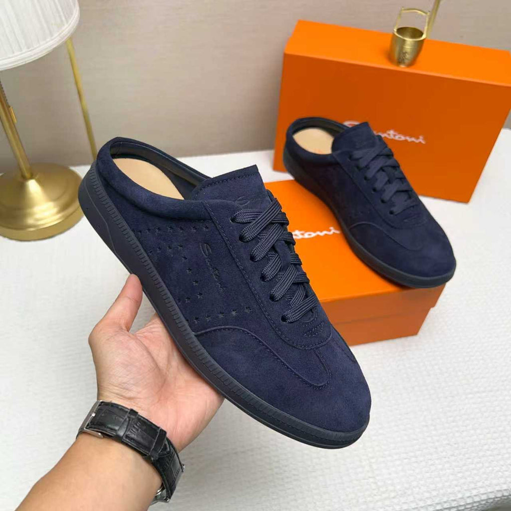 Santoni Perforated Low-Top Sneakers — front