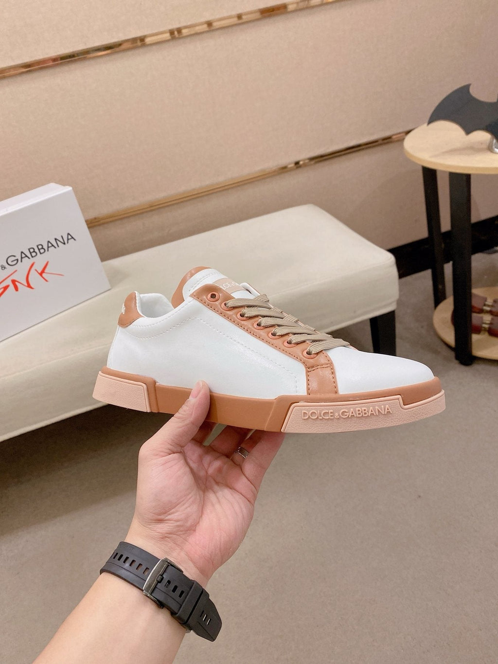 Dolce & Gabbana Low-Top Lace-Up Sneakers — side