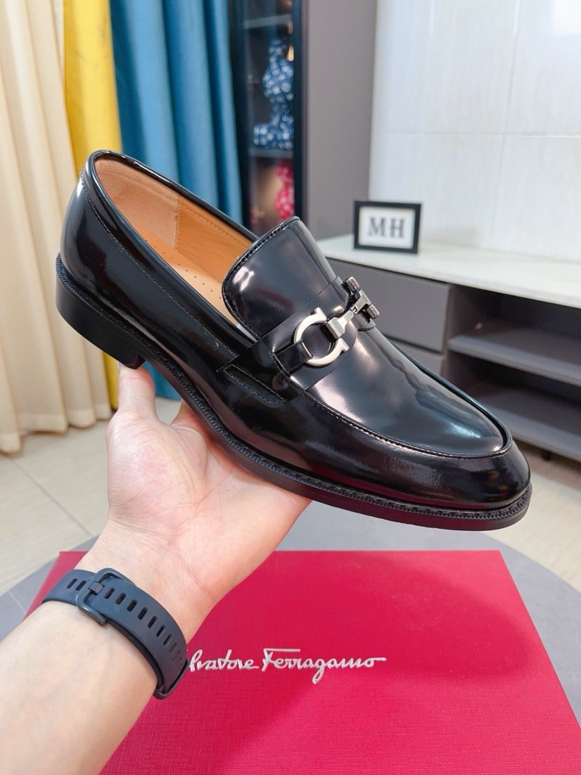 Ferragamo Men's Bit Loafers — side
