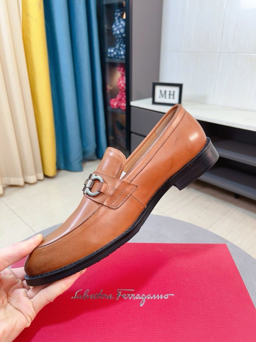 Ferragamo Men's Bit Loafers — side