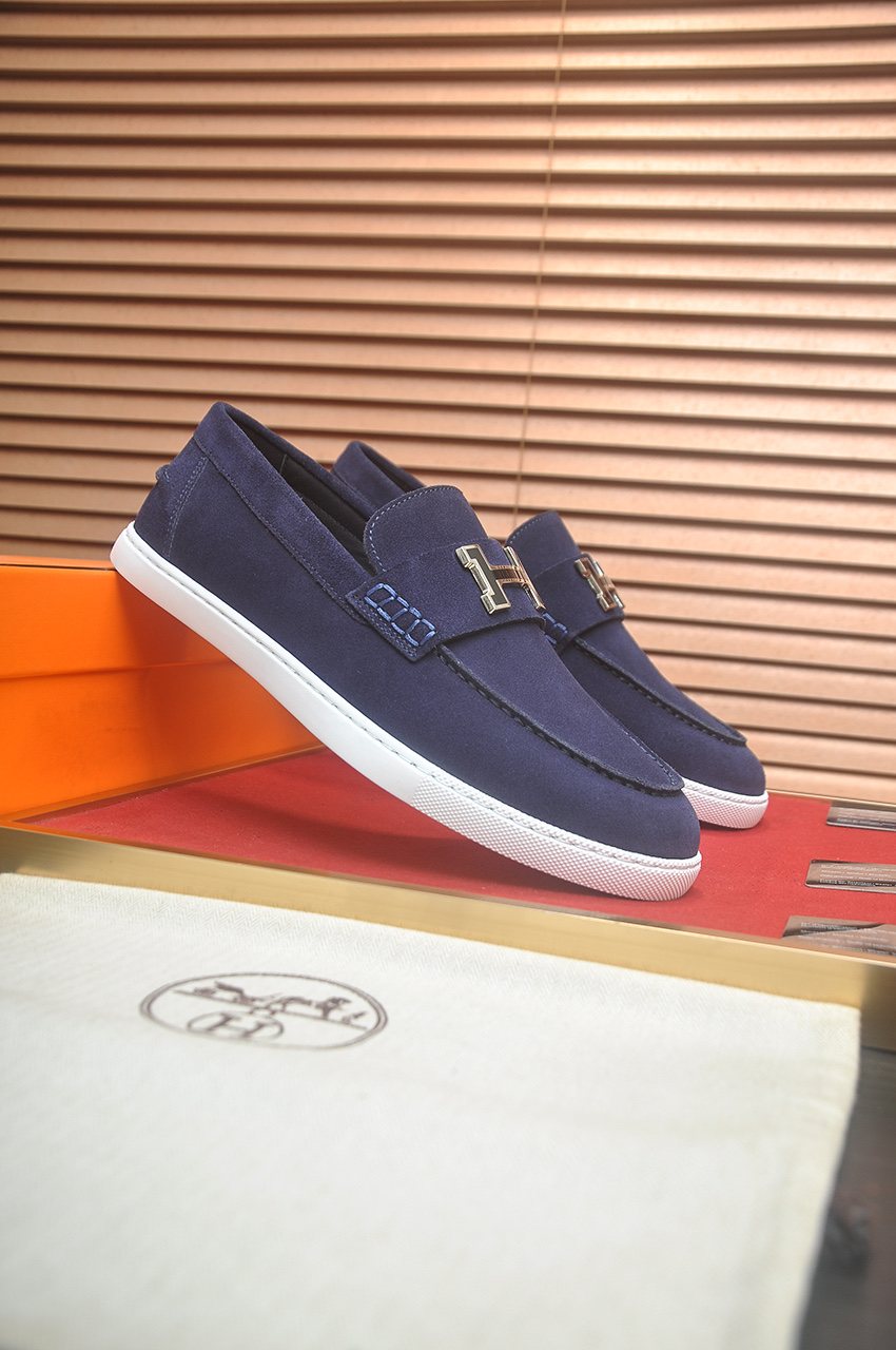 Hermès H-Hardware Slip-On Shoes — front