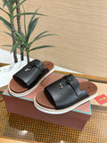 Loro Piana Leather Slide Sandals — hero