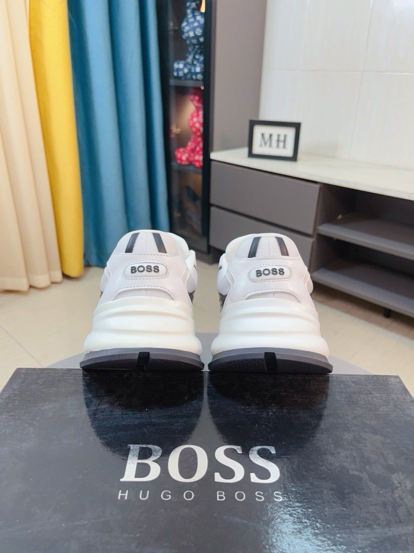 BOSS Mesh Panel Athletic Sneakers — back