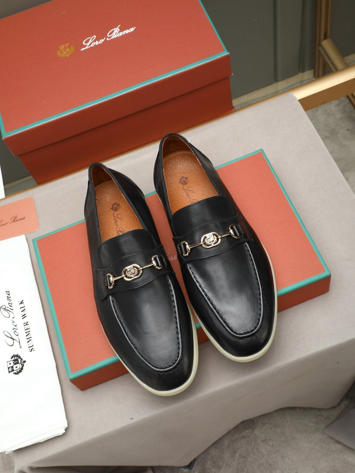 Loro Piana Men’s Bit Loafers — front