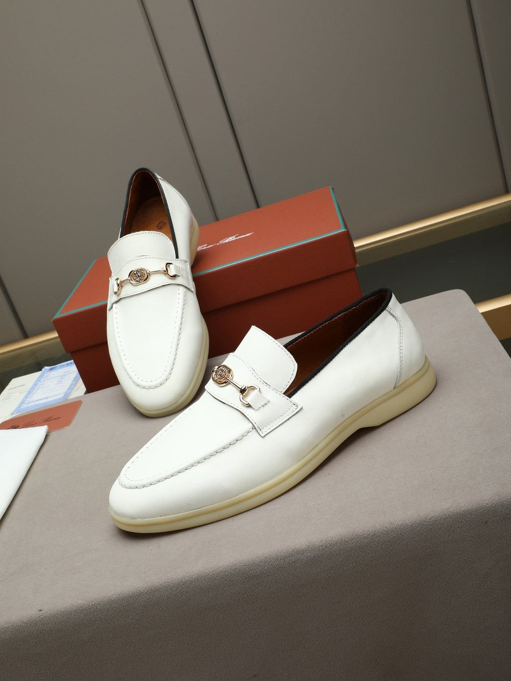 Loro Piana Men’s Bit Loafers — front