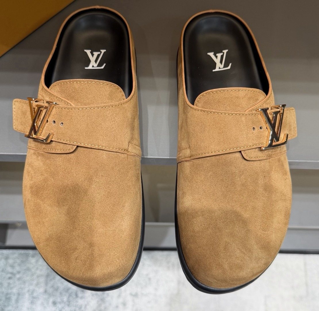 Louis Vuitton Tan Adjustable Strap Slip-On Shoes — hero