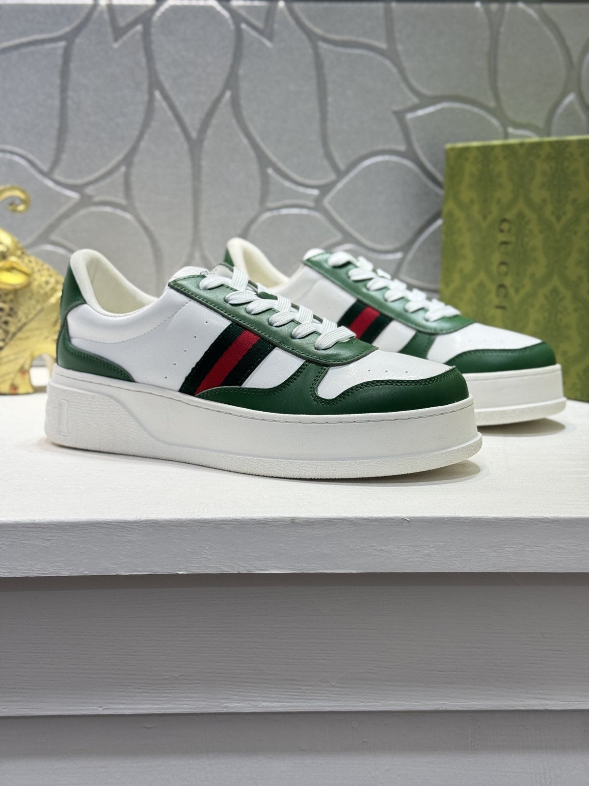 Gucci Web Stripe Low-Top Sneakers — front