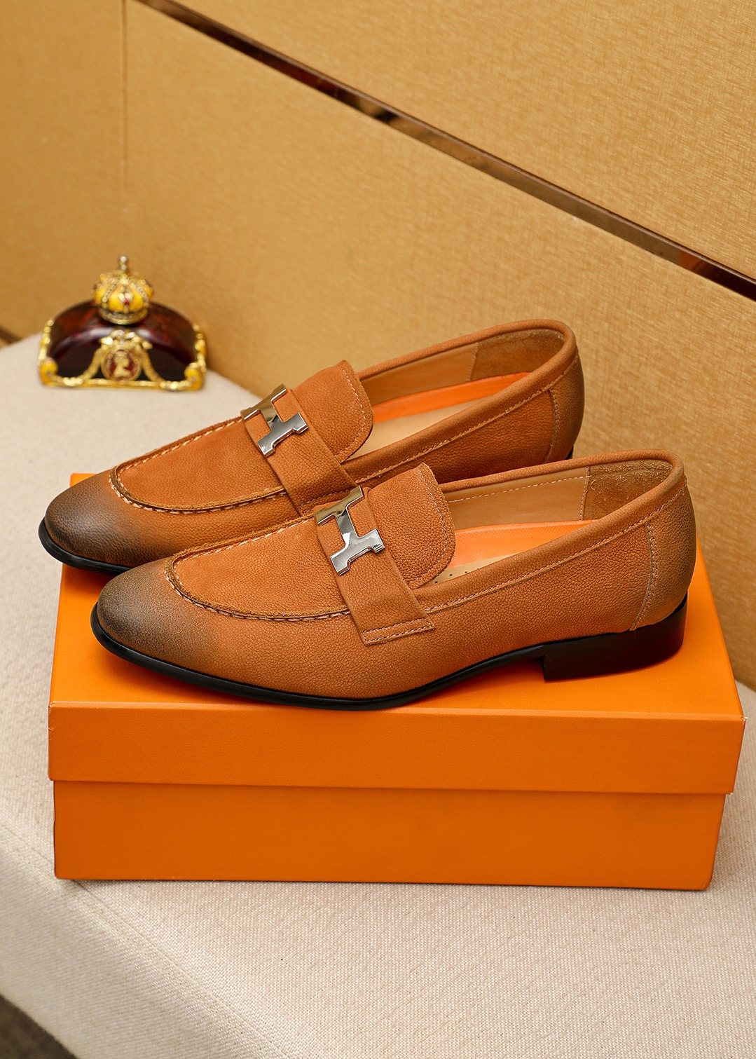 Hermès H-Hardware Loafers — front