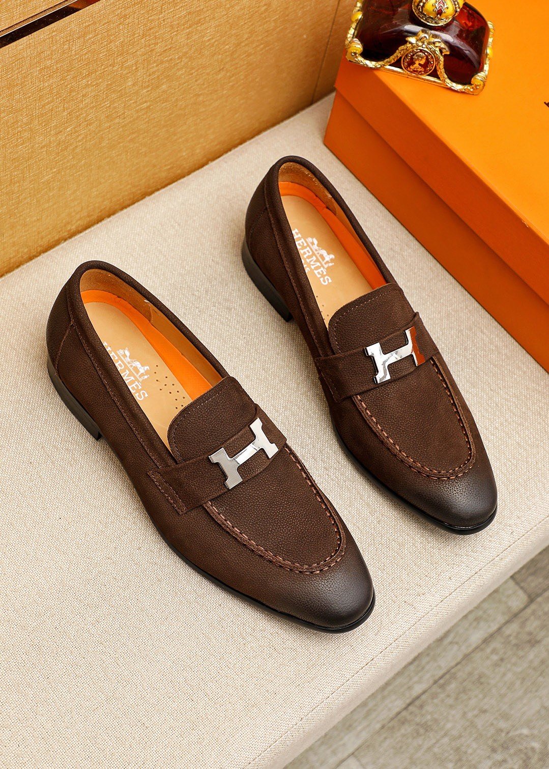 Hermès H-Hardware Loafers — front
