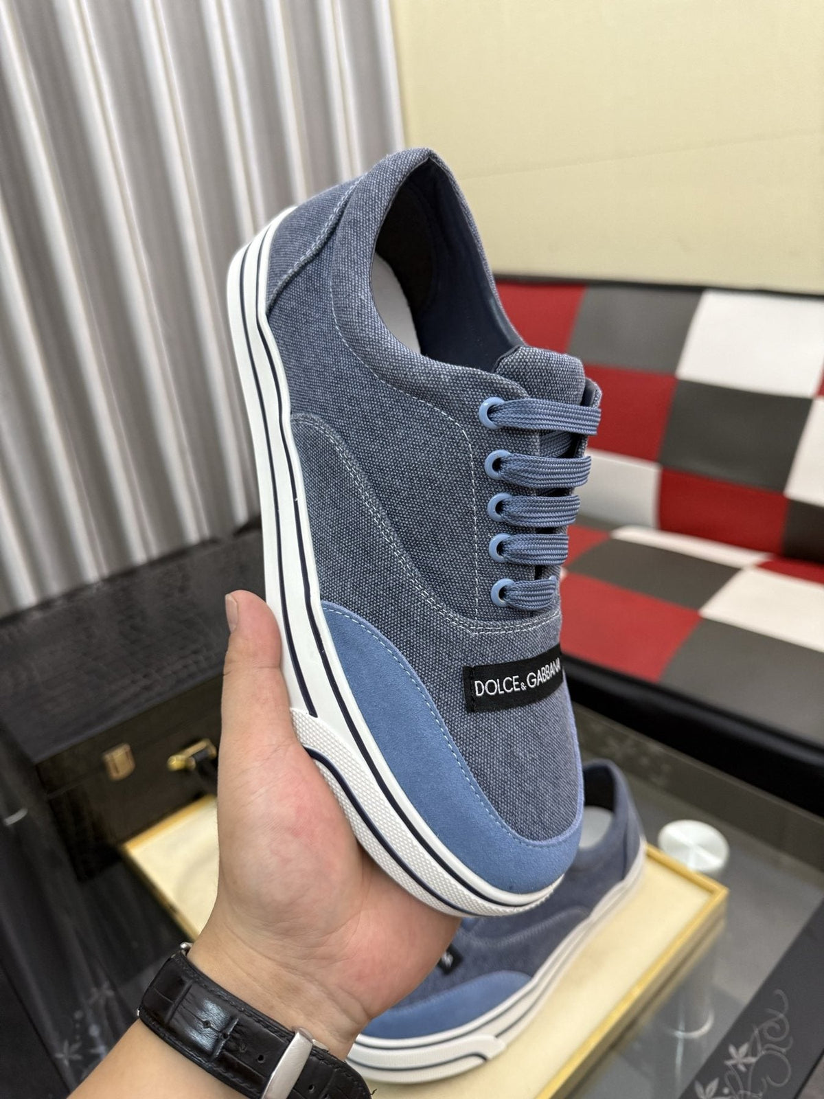 Dolce & Gabbana Low-Top Lace-Up Sneakers — side