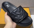 Louis Vuitton Embossed Strap Slide Sandals — hero