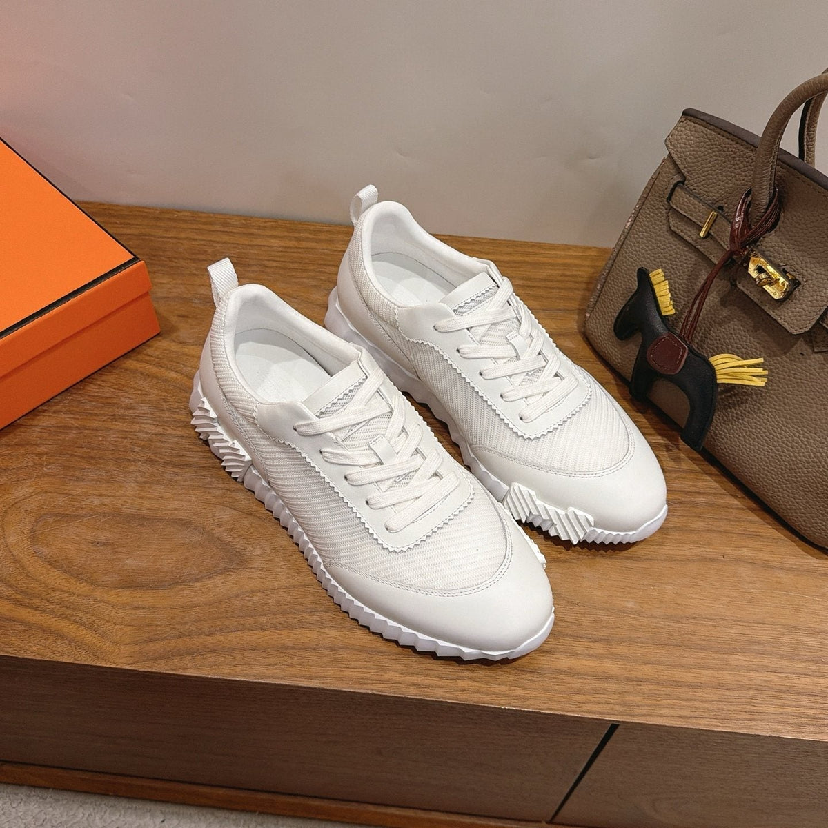 Hermès Lace-Up Sneakers — front