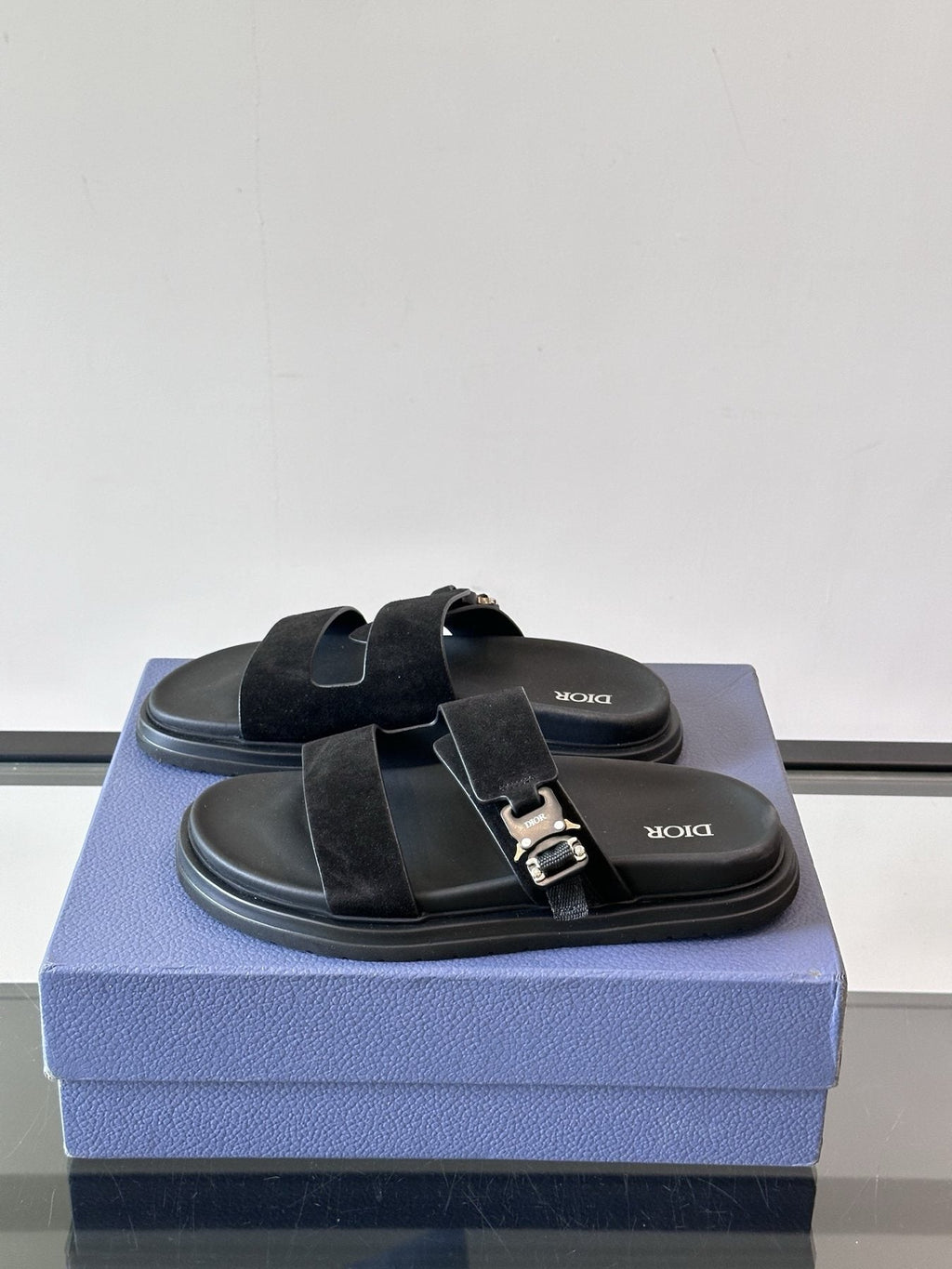 Dior Two-Strap Slide Sandals — side