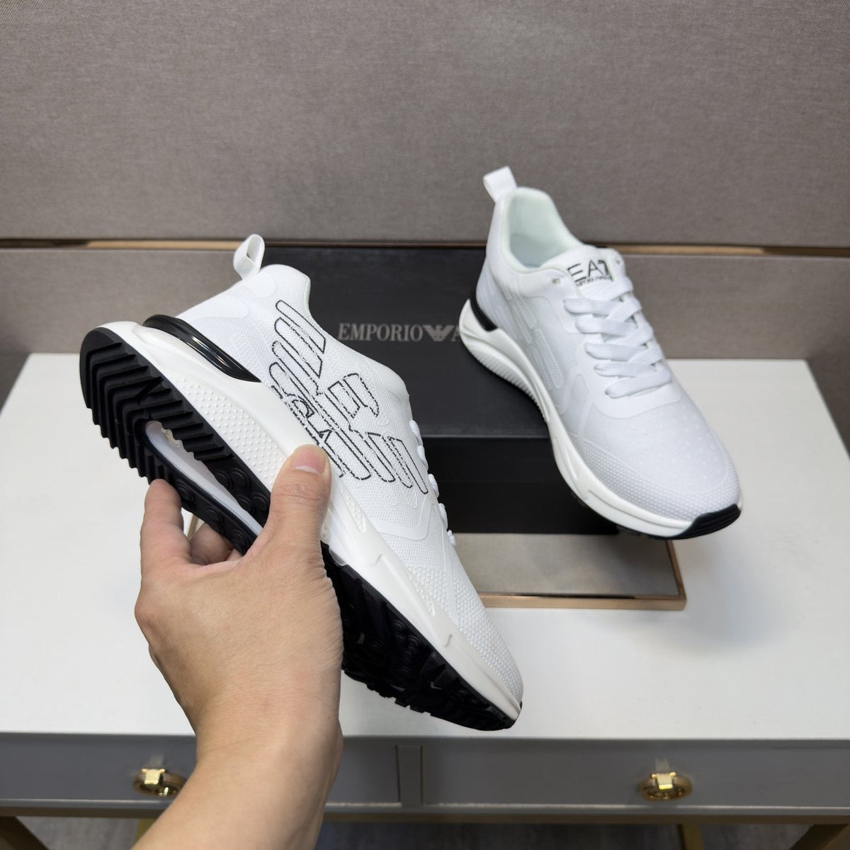 Emporio Armani Men’s Low-Top Sneakers — back