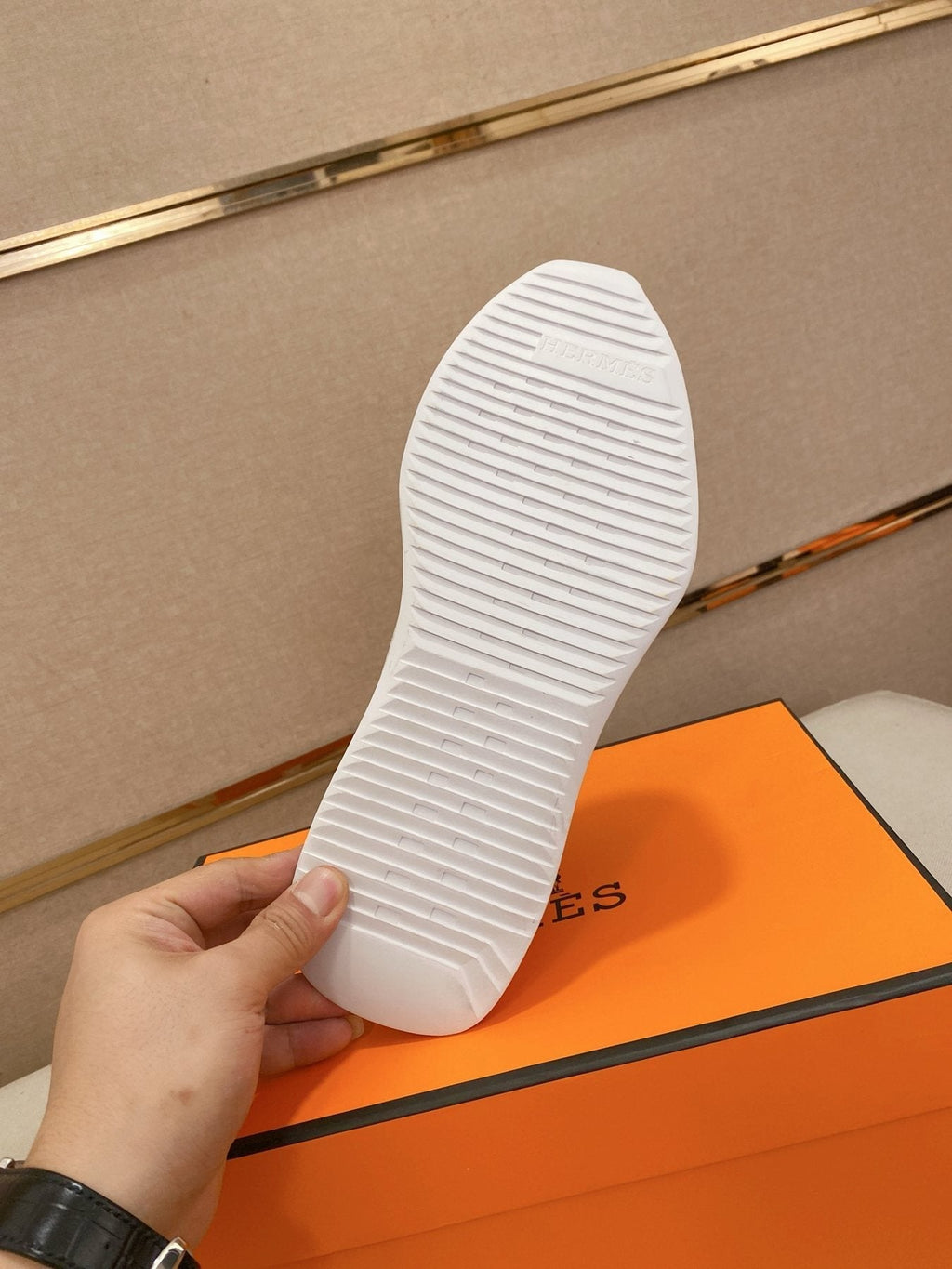 Hermès Mesh Low-Top Sneakers — detail
