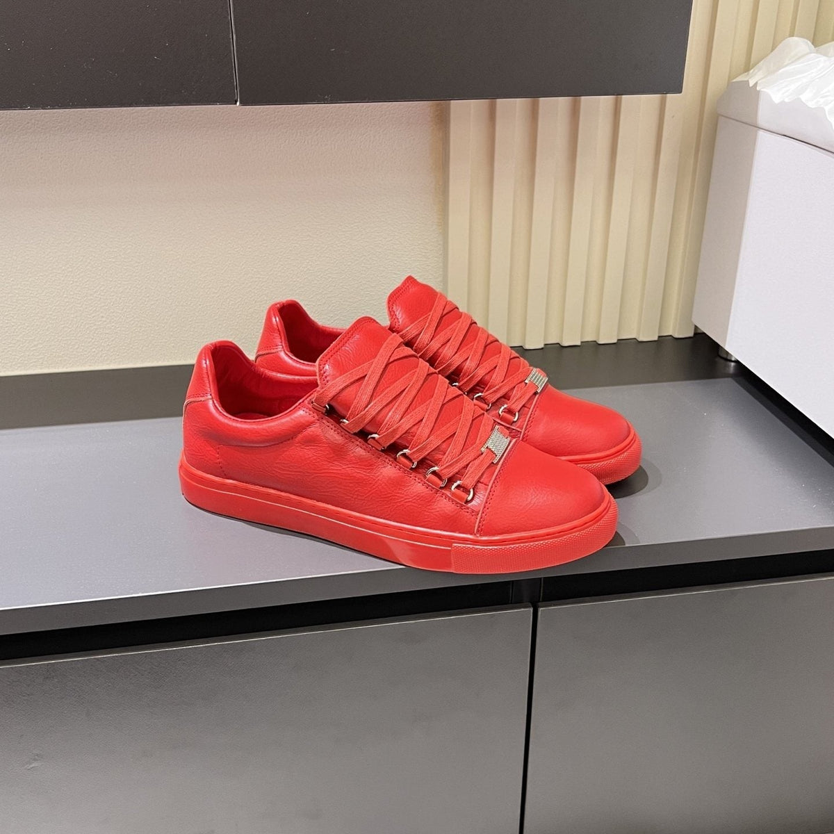 Balenciaga Metal-Bar Low-Top Sneakers — side