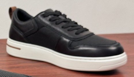 Loro Piana Textured Leather Mesh Low-Top Sneakers — front